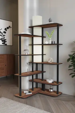 Cross Dekoratif Raflı Kitaplık Lambader Cross Dekoratif Raflı Kitaplık Lambader