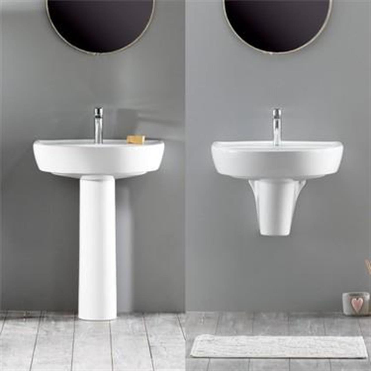 Turkuaz Bella Banyo Lavabo 40*50 cm (Bella Uzun Ayaklı) Turkuaz Bella Banyo Lavabo 40*50 cm (Bella Uzun Ayaklı)