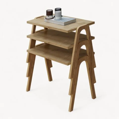 Cano Zigon Sehpa XL Meşe Cano Zigon Sehpa XL Meşe