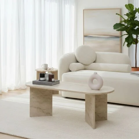 Nardo Orta Sehpa Traverten Nardo Orta Sehpa Traverten