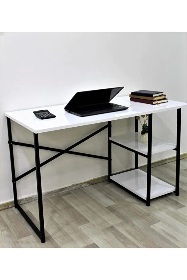 Beyaz Renk Metal Çalışma Ofis Bilgisayar Laptop Masası 60x120 Beyaz Renk Metal Çalışma Ofis Bilgisayar Laptop Masası 60x120