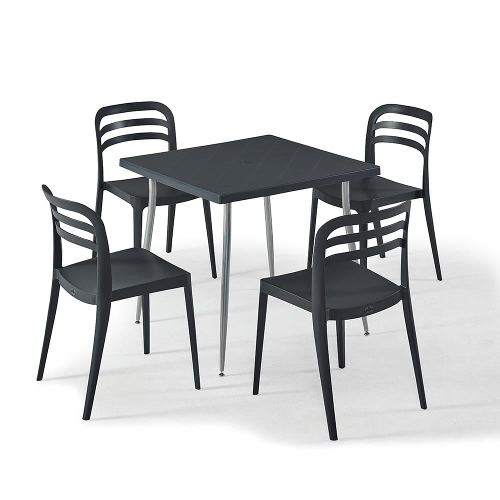 NS8 Masa Takımı 80x80 Masa + 4 Adet Renkli Sandalye