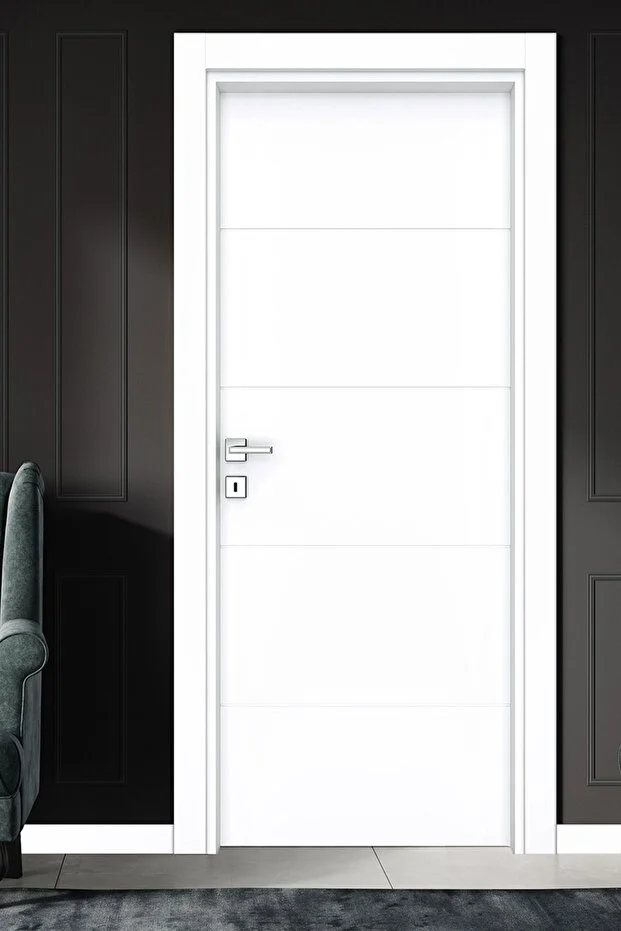 MELAMİN KARİZMA İKİ ODA KAPISI, BEYAZ, 76/204/14-17 CM