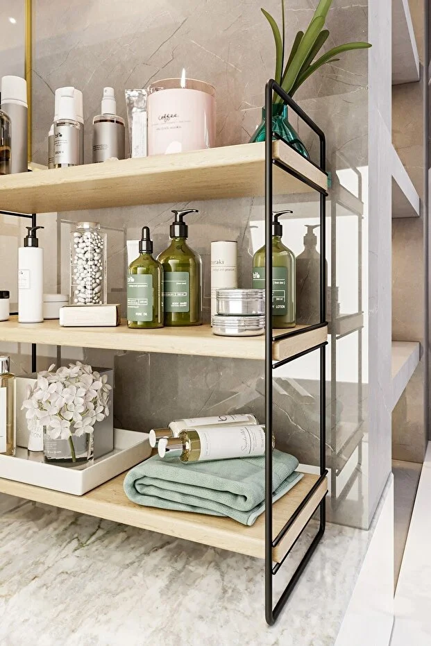 Mutfak Rafı Masaüstü Düzenleyici Organizer Banyo Rafı Çok Amaçlı Düzenleyici Tezgah Üstü Raf