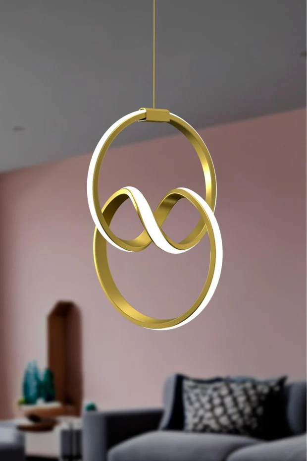 Emily Eskitme Tekli Sarkıt Led Beyaz Işık Ultra Ledli Salon Mutfak Oda Hol Ledli Avize