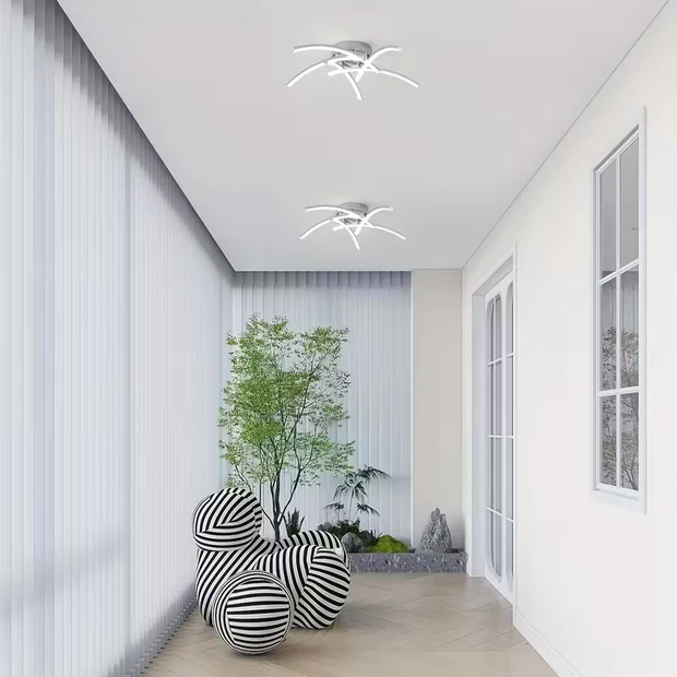 Hira Gri Modern Ultra Power Beyaz Ledli Plafonyer Led Avize