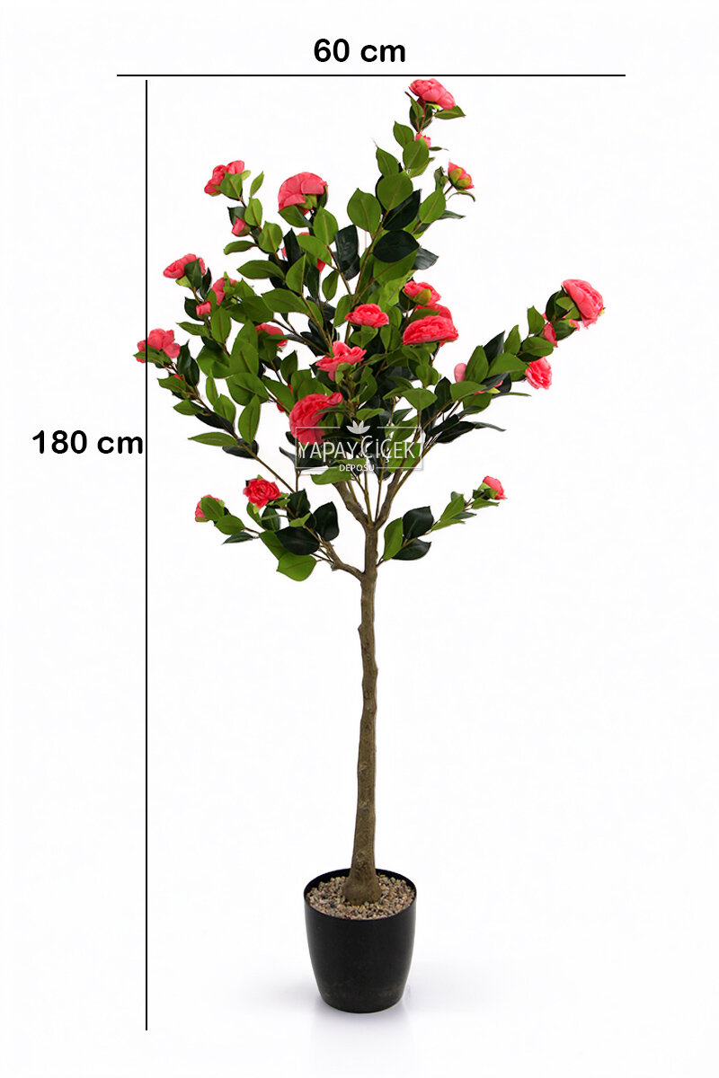 Yapay Premium Gül Ağacı 170 cm Pembe