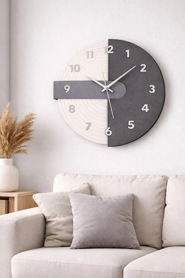 Bozcali 2 Duvar Saati, Rustik Duvar Saati,vintage Saat,ahşap Duvar Saat, Dekoratif Saat, Wall Clock