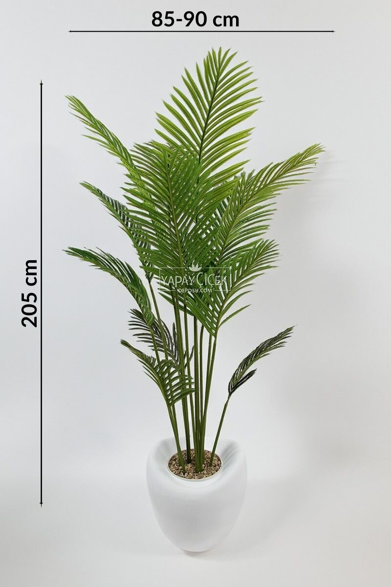 Yapay Ağaç Dinazor Yumurtası Saksıda Areka Palmiye Ağacı 205 cm Beyaz Yapay Ağaç Dinazor Yumurtası Saksıda Areka Palmiye Ağacı 205 cm Beyaz