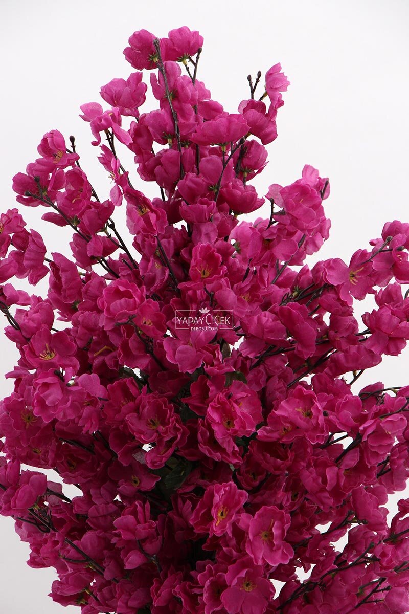 Saksıda Yapay 2 Gövdeli Bahar Dalı Ağacı 100 cm Mor Saksıda Yapay 2 Gövdeli Bahar Dalı Ağacı 100 cm Mor