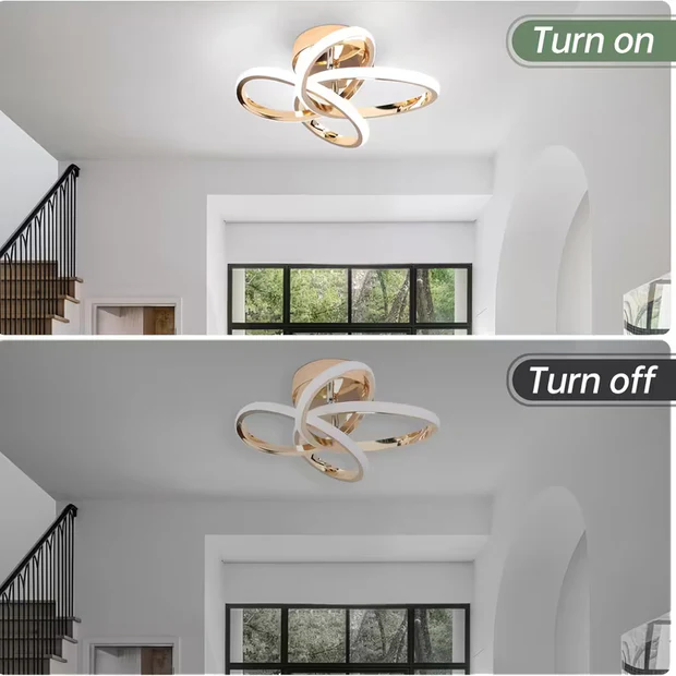 Dönence Eskitme Modern Ultra Power Beyaz Ledli Plafonyer Tekli Ledli Avize