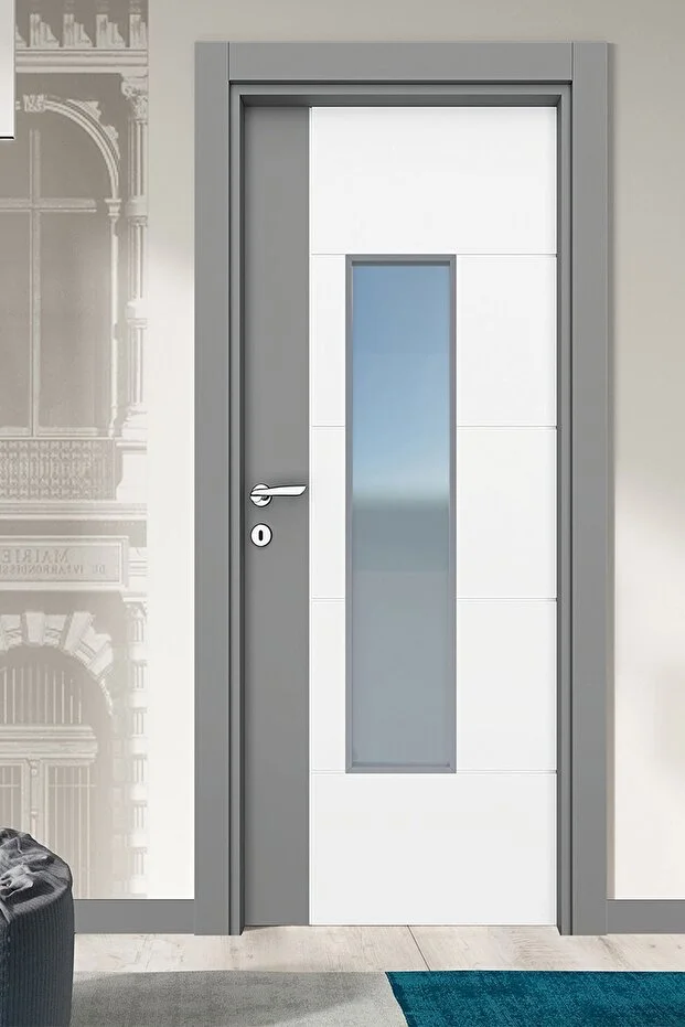 MELAMİN ELİT LORAS CAMLI ODA KAPISI, 86/204/9-13 CM