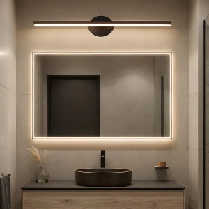 Domino Siyah 60 cm Günışığı Ledli Duvar Lambası Aplik Tablo Aplik Banyo Apliği