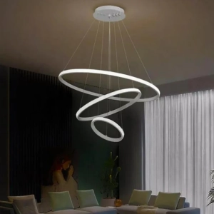 Robin 3'lü Gri Beyaz Ledli Modern Avize