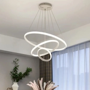 Robin 3'lü Beyaz Beyaz Ledli Modern Avize