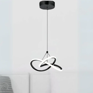 Modern Bonna Tekli Siyah Sarkıt Led Beyaz Işık Power Ledli Salon Mutfak Oda Hol Ledli Avize