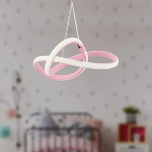 Bonna Modern Tekli Pembe Sarkıt Led Beyaz Işık Power Ledli Salon Mutfak Oda Hol Ledli Avize