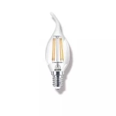 Ecolite 4W LED FILAMENT CANDLE FLAME Ampul 220V Şeffaf Cam 470 lümen 15.000 Saat Ömür