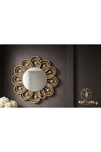 Hasır Papatya Bohem Ayna Tekli