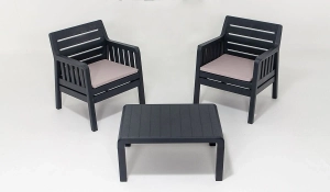 Lara 1+1 Bahçe Oturma Grubu (Minderli)