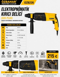 SDS Plus tipinde bir elektropnömatik kırıcı delici matkaptır