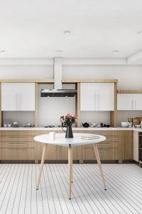 Bistro 90 Cm / Yuvarlak Mutfak Masası / Yuvarlak Yemek Masası / Beyaz