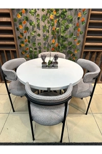 ELISA YUVARLAK 4 KİŞİLİK MUTFAK MASASI TAKIMI 