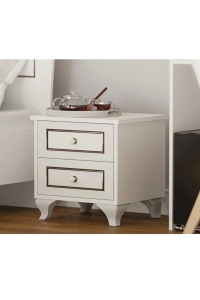 Beyaz Grey Country Komodin