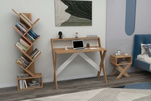 Çalışma Odası Seti Çalışma Masası Kitaplık Komodin Çalışma Masası Kitaplık Seti 