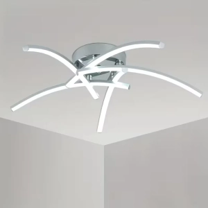 Hira Gri Modern Ultra Power Beyaz Ledli Plafonyer Led Avize