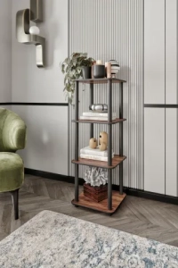 4 Katlı Dekoratif Kare Kitaplık