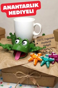 Eğlenceli Kurbağa Bardak Tutucu – Sevimli 3D Dekoratif Bardak Standı