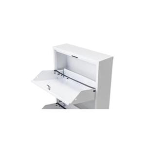 Kilitli 3'Lü Metal Ayakkabılık - Beyaz