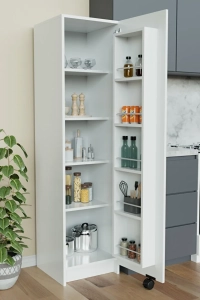 Tek Kapaklı Raflı Çok Amaçlı Dolap – Beyaz