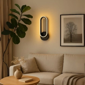 Hermes Siyah Mimari Tasarım Dekoratif Günışığı Ledli Aplik