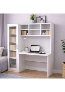 Çalışma Masası, Merisa Çalışma Masası, Cam Kapaklı Kitaplık