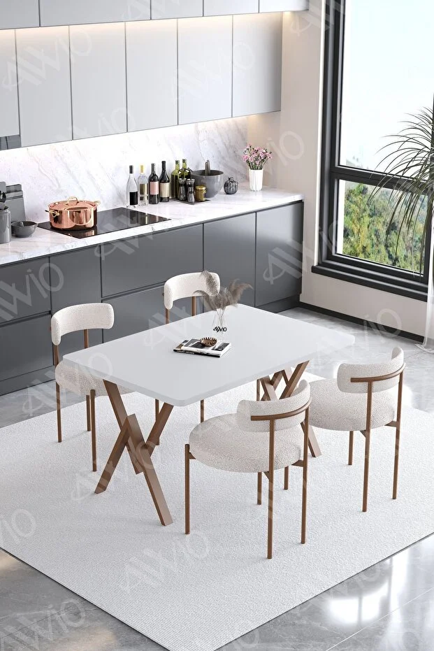 Soffice Teddy Sandalye 80x120 Yemek Masası Mutfak Masası 4 Kişilik Masa Sandalye Takımı Soffice Teddy Sandalye 80x120 Yemek Masası Mutfak Masası 4 Kişilik Masa Sandalye Takımı