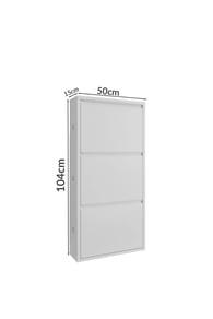 Üçlü Metal Ayakkabılık Antrasit