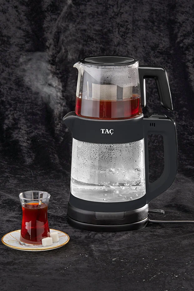 Glassdem Cam Demlikli Çay Makinesi Glassdem Cam Demlikli Çay Makinesi