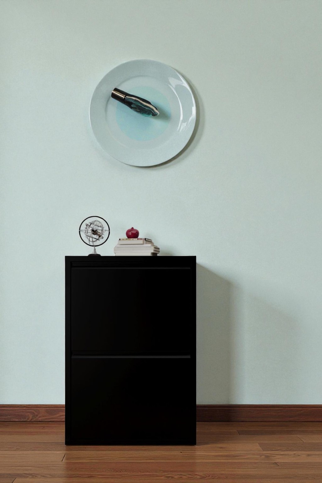 İkili Metal Ayakkabılık Siyah İkili Metal Ayakkabılık Siyah