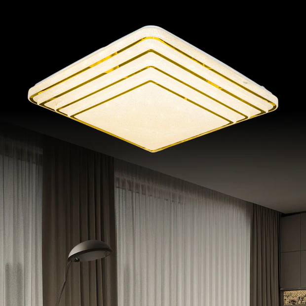 İnci Gold Lüks 3 Katlı Tasarım 3 Renk Ledli Avize Çap 40 cm