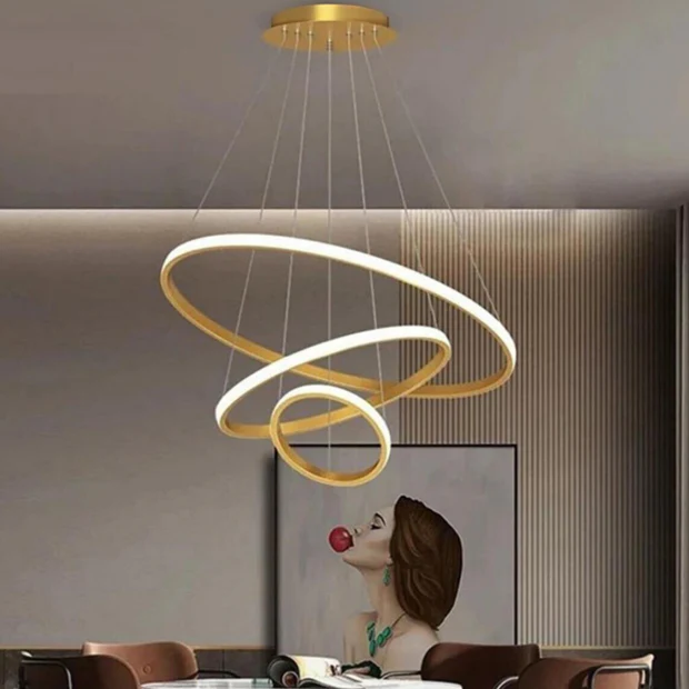 Robin 3'lü Eskitme Beyaz Ledli Modern Avize