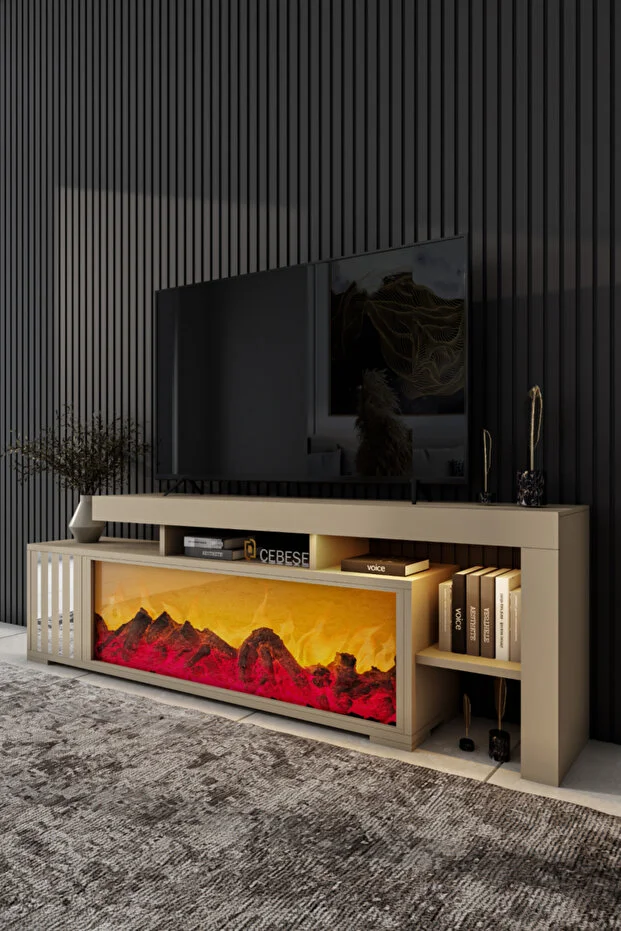 Dekoratif Yapay Şömine Ve Tv Ünitesi 160 Cm X 52 Cm ,kumandalı, Bluetooth Ses Dekoratif Yapay Şömine Ve Tv Ünitesi 160 Cm X 52 Cm ,kumandalı, Bluetooth Ses