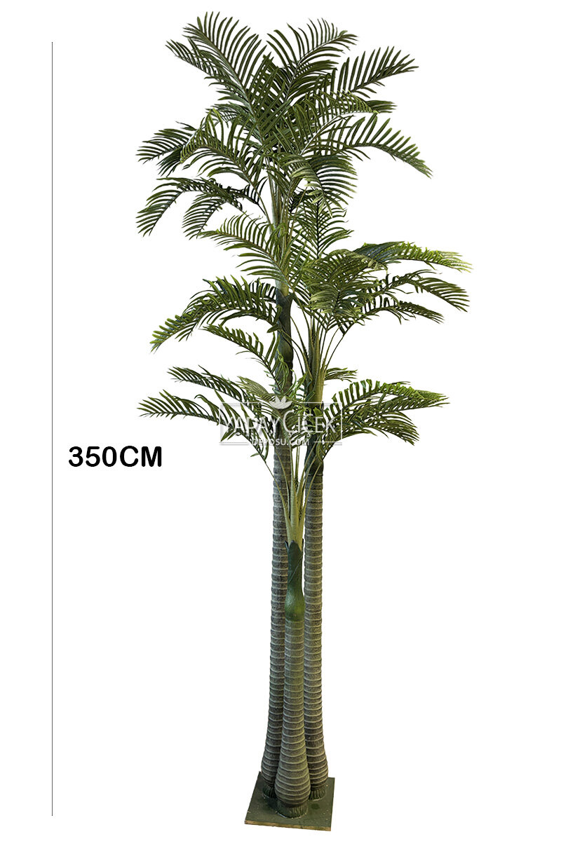Yapay Ağaç Büyük 3 Gövde Dev Areka Palmiyesi 350 cm
