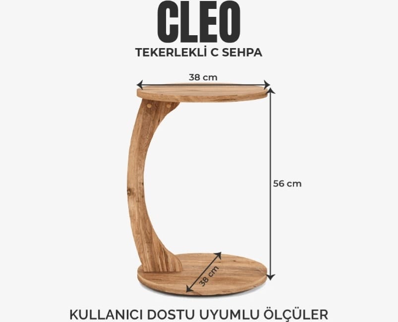 CLEO Tekerlekli C Sehpa CLEO Tekerlekli C Sehpa