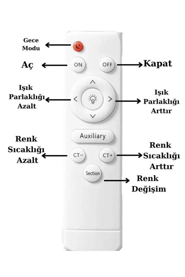 Novem Eskitme Plafonyer Kumandalı Ultra Süper 3 Renk Işık Ledli Avize