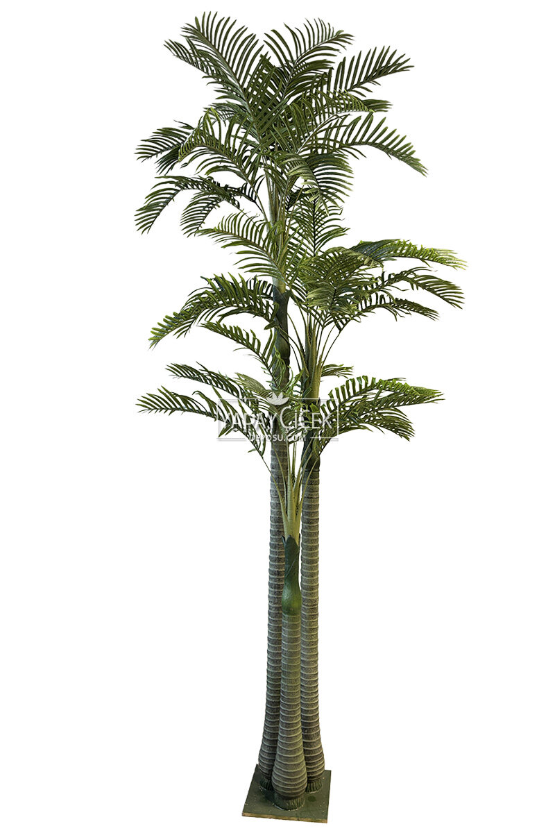 Yapay Ağaç Büyük 3 Gövde Dev Areka Palmiyesi 350 cm