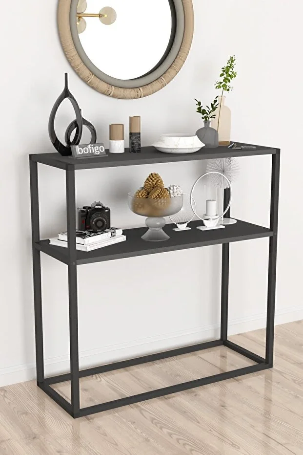 Metal Ayaklı Dresuar Dekoratif Raflı Dresuar Konsol Metal Dresuar 