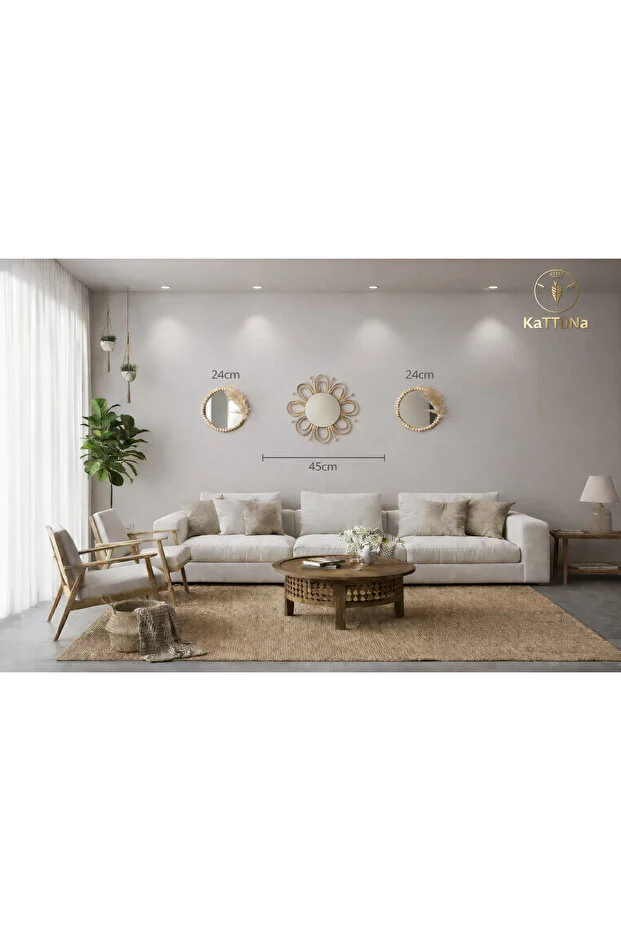 Hasır Örgü Papatya Ve Boncuk Ayna Duvar Dekorasyon Ürünü 3’lü Set Hasır Örgü Papatya Ve Boncuk Ayna Duvar Dekorasyon Ürünü 3’lü Set