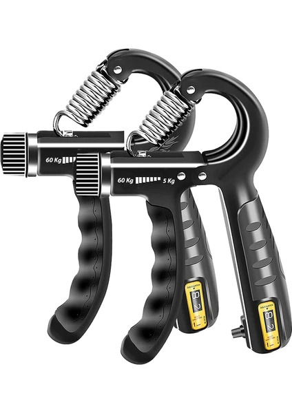 Sayaçlı El Yayı 60 kg - 5 kg Ayarlanabilir 1 Adet El Yayı Bilek Kas Güçlendirici